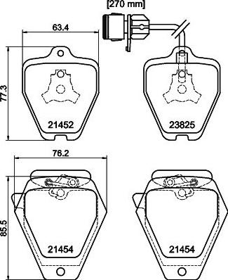 DON PCP2101 - Bremžu uzliku kompl., Disku bremzes www.autospares.lv