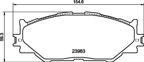 DON PCP2185 - Bremžu uzliku kompl., Disku bremzes www.autospares.lv