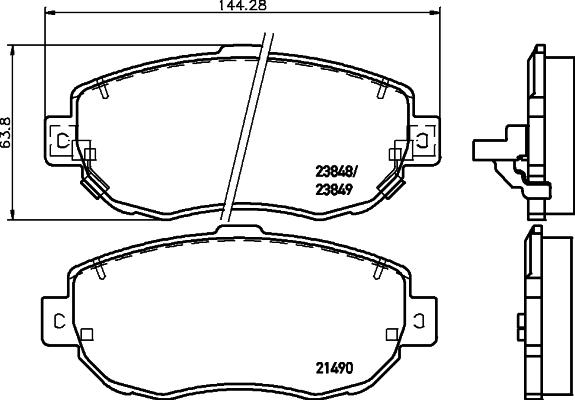 DON PCP2188 - Bremžu uzliku kompl., Disku bremzes www.autospares.lv