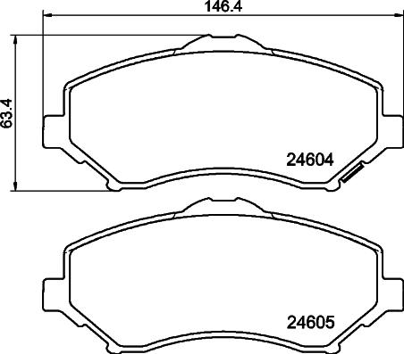 DON PCP2132 - Bremžu uzliku kompl., Disku bremzes www.autospares.lv