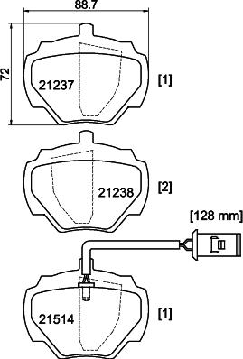 DON PCP2173 - Bremžu uzliku kompl., Disku bremzes www.autospares.lv