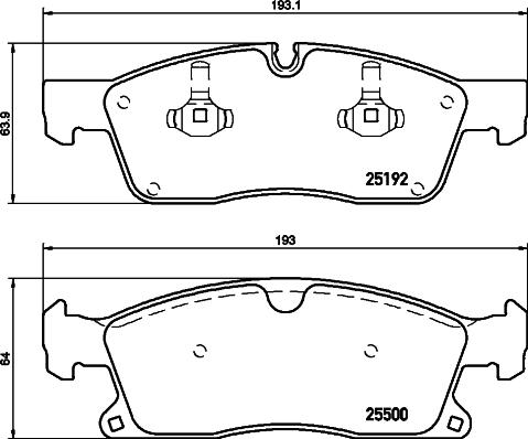 DON PCP2200 - Bremžu uzliku kompl., Disku bremzes autospares.lv