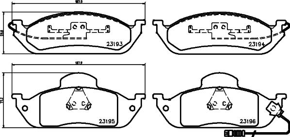 DON PCP2202 - Bremžu uzliku kompl., Disku bremzes www.autospares.lv