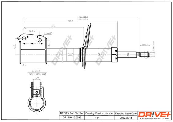 Dr!ve+ DP1610.10.0096 - Shock Absorber www.autospares.lv