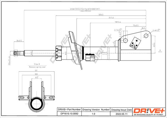 Dr!ve+ DP1610.10.0092 - Амортизатор www.autospares.lv