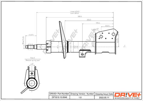 Dr!ve+ DP1610.10.0046 - Amortizators autospares.lv