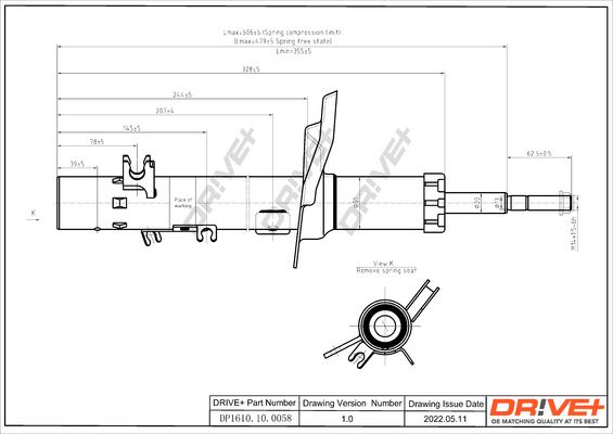 Dr!ve+ DP1610.10.0058 - Amortizators www.autospares.lv