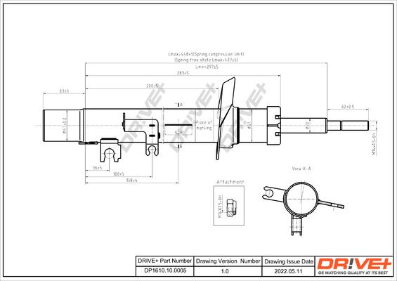 Dr!ve+ DP1610.10.0005 - Amortizators www.autospares.lv