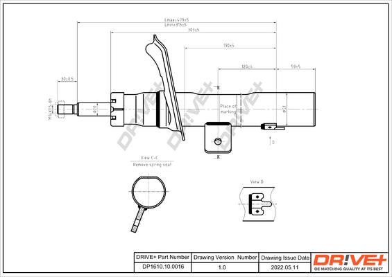 Dr!ve+ DP1610.10.0016 - Амортизатор www.autospares.lv