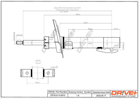 Dr!ve+ DP1610.10.0013 - Amortizators autospares.lv