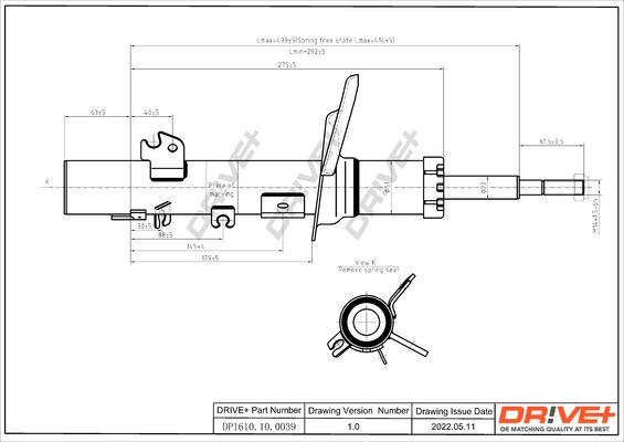 Dr!ve+ DP1610.10.0039 - Amortizators www.autospares.lv