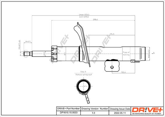 Dr!ve+ DP1610.10.0033 - Amortizators www.autospares.lv