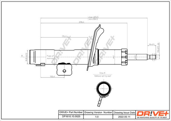 Dr!ve+ DP1610.10.0025 - Amortizators www.autospares.lv