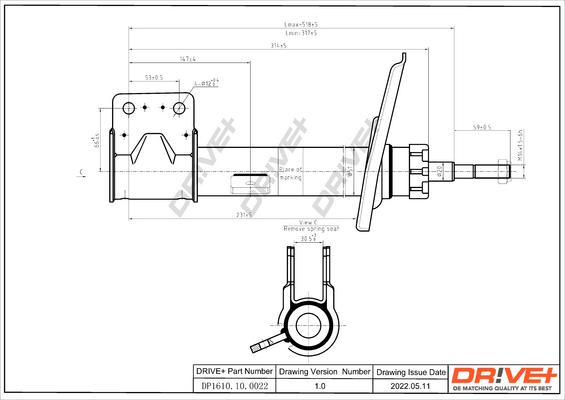 Dr!ve+ DP1610.10.0022 - Амортизатор www.autospares.lv