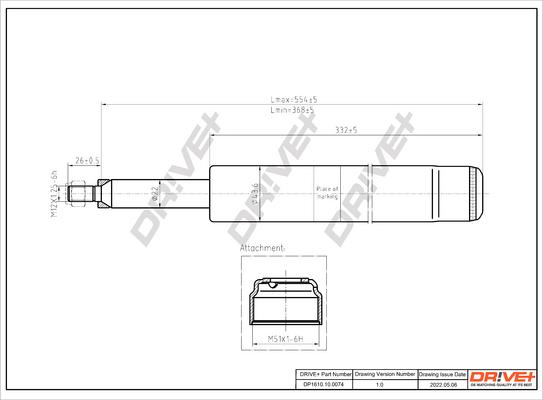 Dr!ve+ DP1610.10.0074 - Amortizators autospares.lv