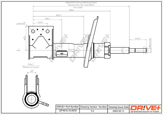 Dr!ve+ DP1610.10.0078 - Amortizators autospares.lv