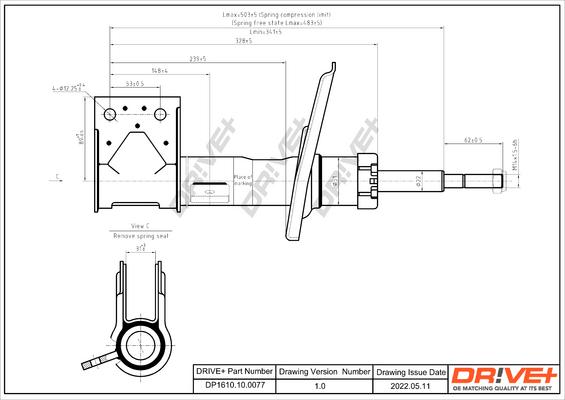 Dr!ve+ DP1610.10.0077 - Амортизатор www.autospares.lv