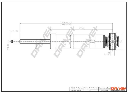 Dr!ve+ DP1610.10.0194 - Амортизатор www.autospares.lv