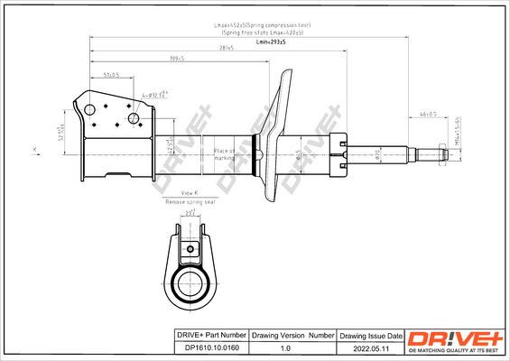 Dr!ve+ DP1610.10.0160 - Amortizators autospares.lv