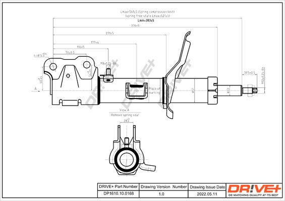 Dr!ve+ DP1610.10.0168 - Amortizators www.autospares.lv