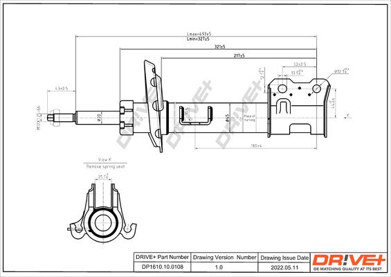 Dr!ve+ DP1610.10.0108 - Amortizators www.autospares.lv