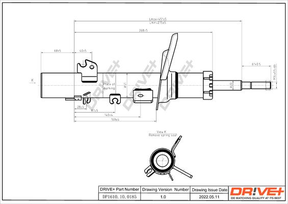 Dr!ve+ DP1610.10.0185 - Amortizators www.autospares.lv