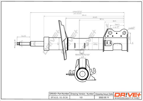 Dr!ve+ DP1610.10.0138 - Amortizators autospares.lv