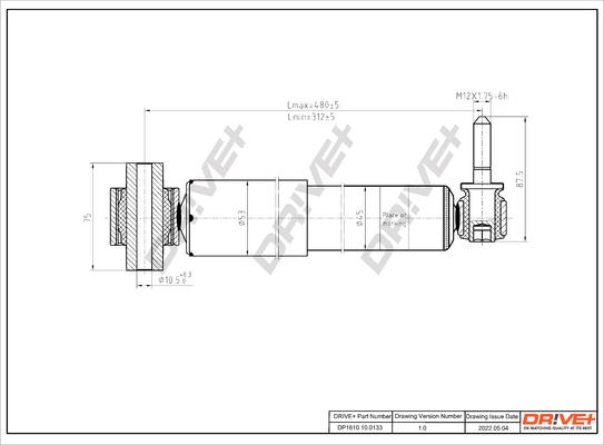 Dr!ve+ DP1610.10.0133 - Amortizators www.autospares.lv