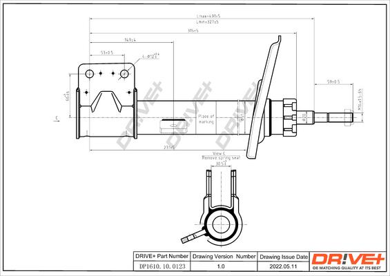 Dr!ve+ DP1610.10.0123 - Shock Absorber www.autospares.lv