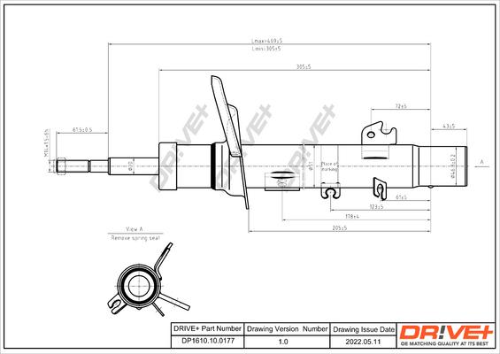 Dr!ve+ DP1610.10.0177 - Amortizators www.autospares.lv