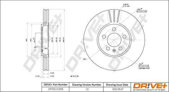 Dr!ve+ DP1010.11.0918 - Bremžu diski www.autospares.lv