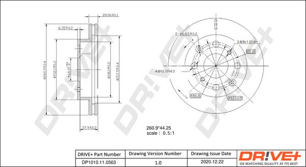 Dr!ve+ DP1010.11.0563 - Bremžu diski autospares.lv