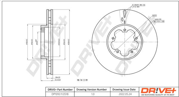 Dr!ve+ DP1010.11.0518 - Bremžu diski www.autospares.lv