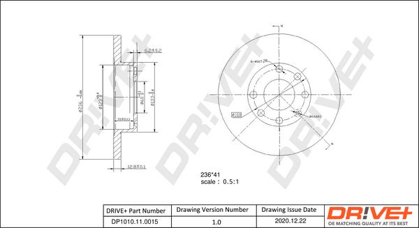 Dr!ve+ DP1010.11.0015 - Тормозной диск www.autospares.lv