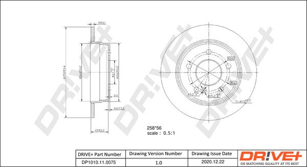 Dr!ve+ DP1010.11.0075 - Bremžu diski autospares.lv