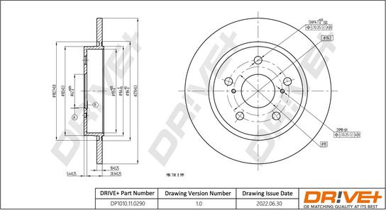 Dr!ve+ DP1010.11.0290 - Bremžu diski www.autospares.lv