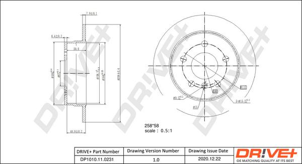 Dr!ve+ DP1010.11.0231 - Bremžu diski autospares.lv