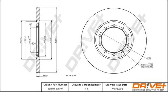 Dr!ve+ DP1010.11.0275 - Brake Disc www.autospares.lv