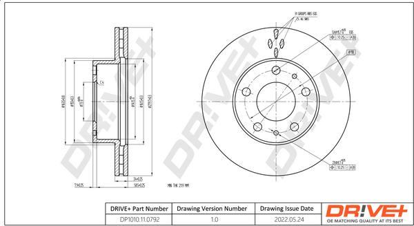 Dr!ve+ DP1010.11.0792 - Brake Disc www.autospares.lv