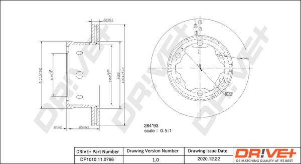 Dr!ve+ DP1010.11.0766 - Bremžu diski www.autospares.lv