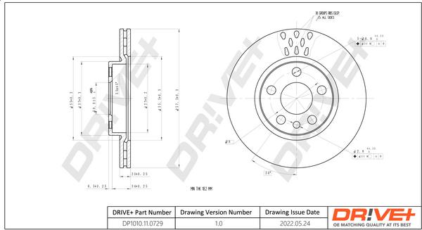 Dr!ve+ DP1010.11.0729 - Brake Disc www.autospares.lv