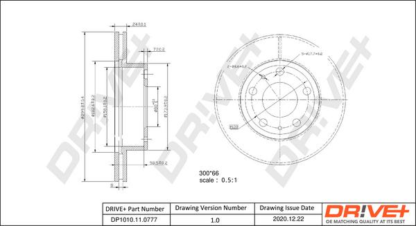 Dr!ve+ DP1010.11.0777 - Brake Disc www.autospares.lv