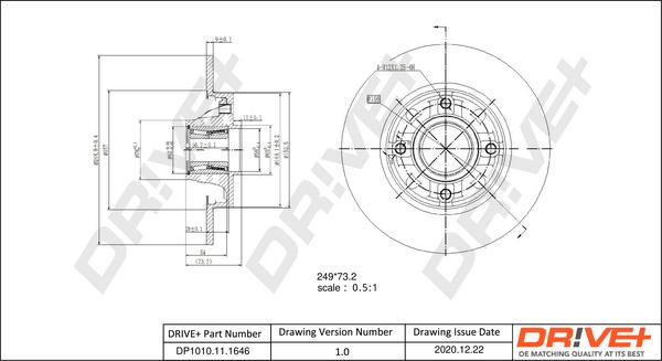 Dr!ve+ DP1010.11.1646 - Brake Disc www.autospares.lv