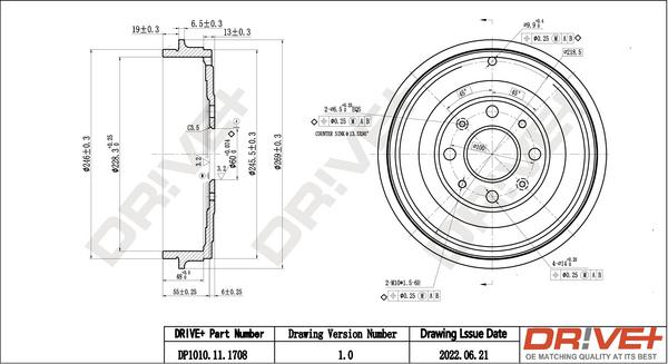 Dr!ve+ DP1010.11.1708 - Bremžu trumulis www.autospares.lv