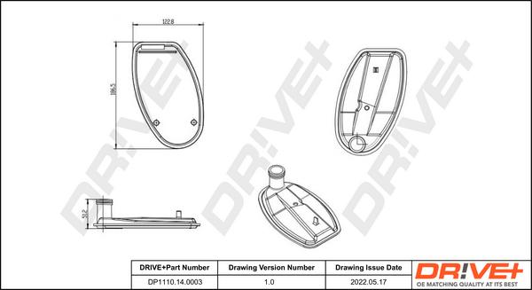 Dr!ve+ DP1110.14.0003 - Hydraulic Filter, automatic transmission www.autospares.lv