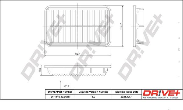 Dr!ve+ DP1110.10.0518 - Gaisa filtrs autospares.lv