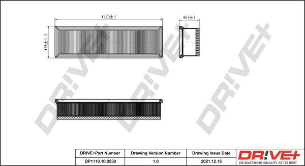 Dr!ve+ DP1110.10.0538 - Gaisa filtrs www.autospares.lv