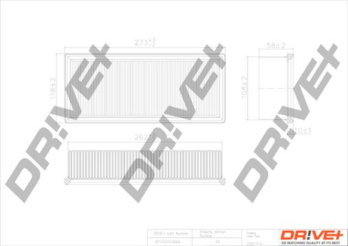 Dr!ve+ DP1110.10.0666 - Gaisa filtrs www.autospares.lv