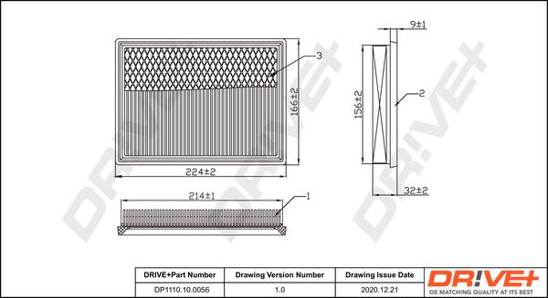 Dr!ve+ DP1110.10.0056 - Gaisa filtrs www.autospares.lv