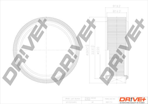 Dr!ve+ DP1110.10.0015 - Gaisa filtrs www.autospares.lv